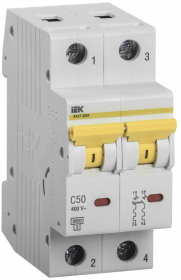 Выключатель автоматический модульный 2п C 50А 6кА ВА47-60M MVA31-2-050-C IEK (6шт)