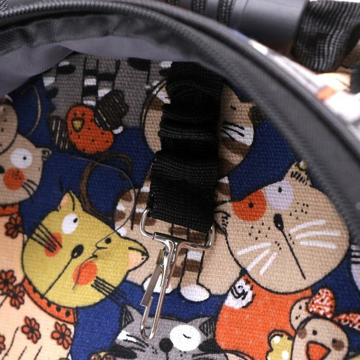 Рюкзак для переноски животных прозрачный "Коты", 31 х 28 х 42 см - фотография № 7