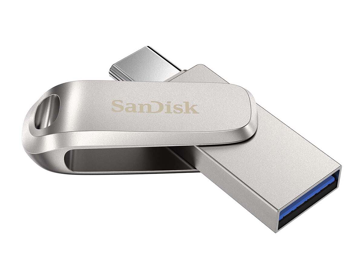 Флешка SanDisk 64Gb Ultra Dual Drive Luxe SDDDC4-064G-G46 USB 3.1/USB Type-C, Серебристый