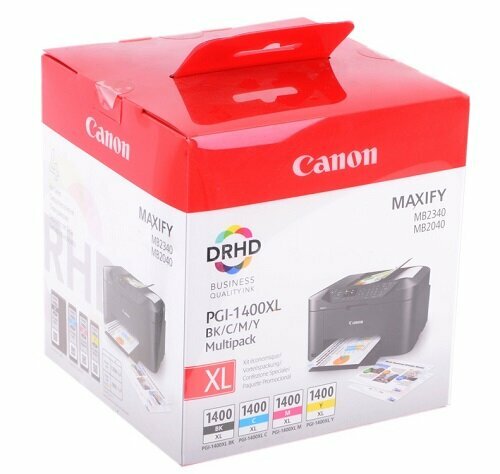 Картридж для печати Canon Картридж Canon 1400 9185B004 вид печати струйный, цвет Голубой,Желтый,Пурпурный,Черный, емкость