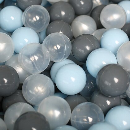 Набор шариков для сухого бассейна 150шт(гол,сер,жемч,прозр)