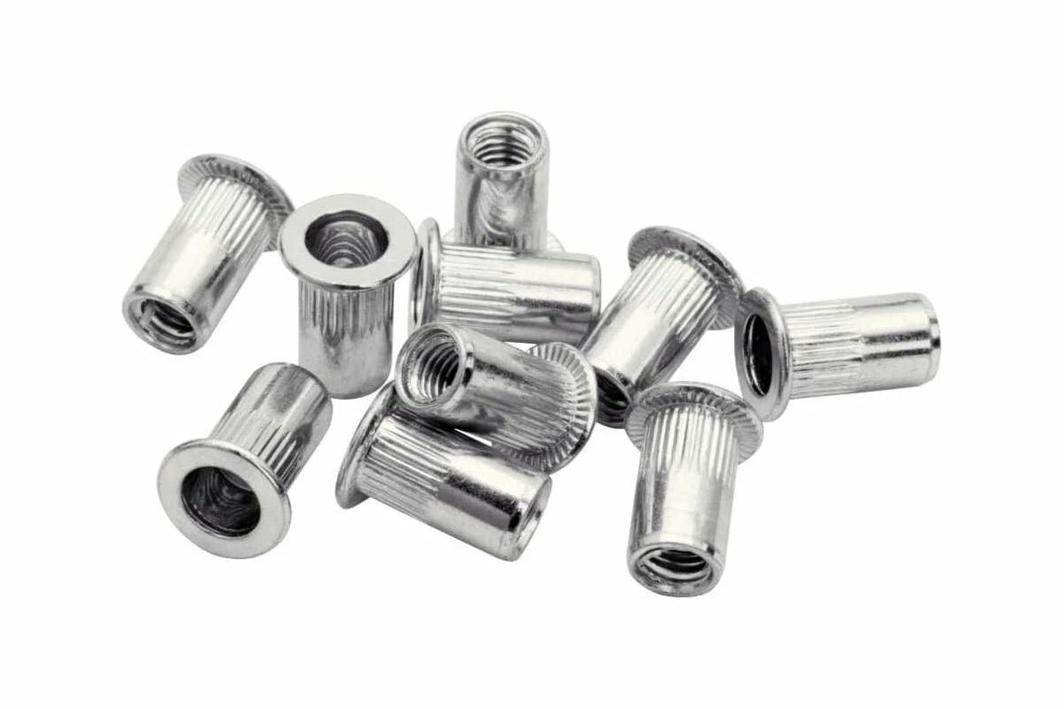 фото BEFAST Заклёпка резьбовая с насечкой М4x11 цинк, стандарт борт 50 шт. ZG041150S