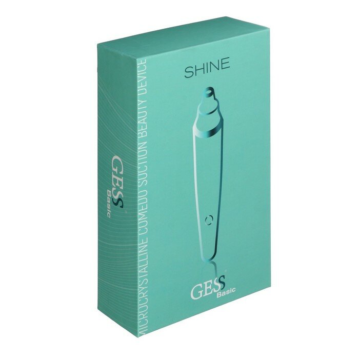Прибор для вакуумной чистки лица и шлифовки GESS-630 Shine, 4 насадки, зелёный - фотография № 8