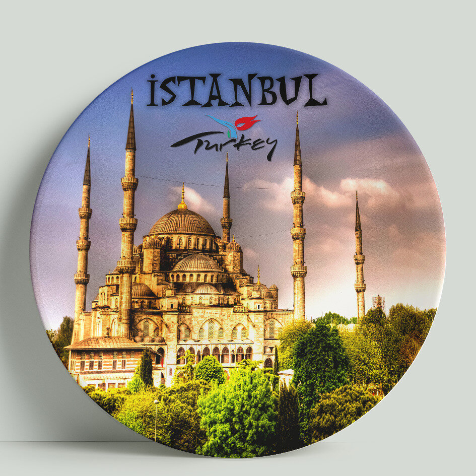 Декоративная тарелка Турция-Стамбул. Вид, 20 см