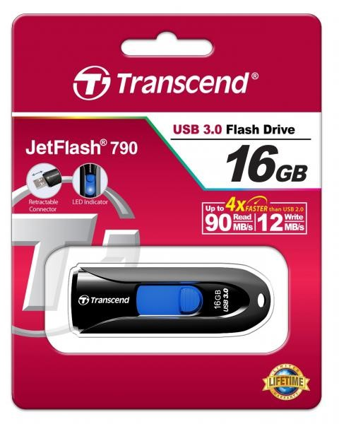 Флешка 16Gb USB 3.0 Transcend JetFlash 790 (TS16GJF790K)