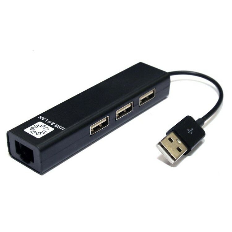 5bites UA2-45-06BK Кабель-адаптер USB2.0 3 USB2.0 RJ45 100MB BLACK