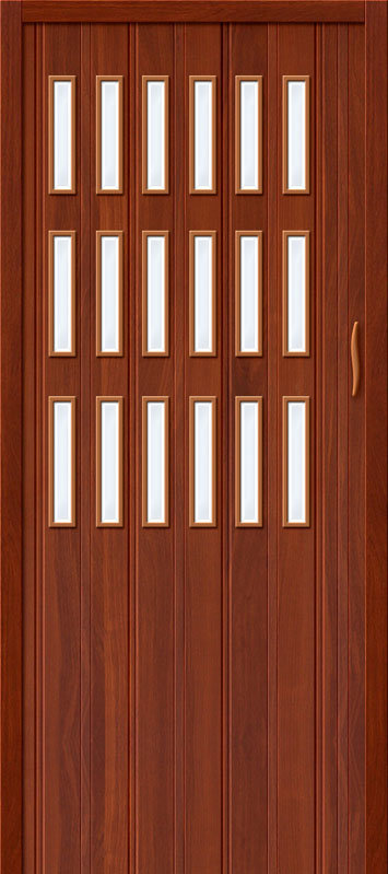 Межкомнатная дверь Браво Браво-018 ИталОрех, Со стеклом / 860x2030 / Комплект