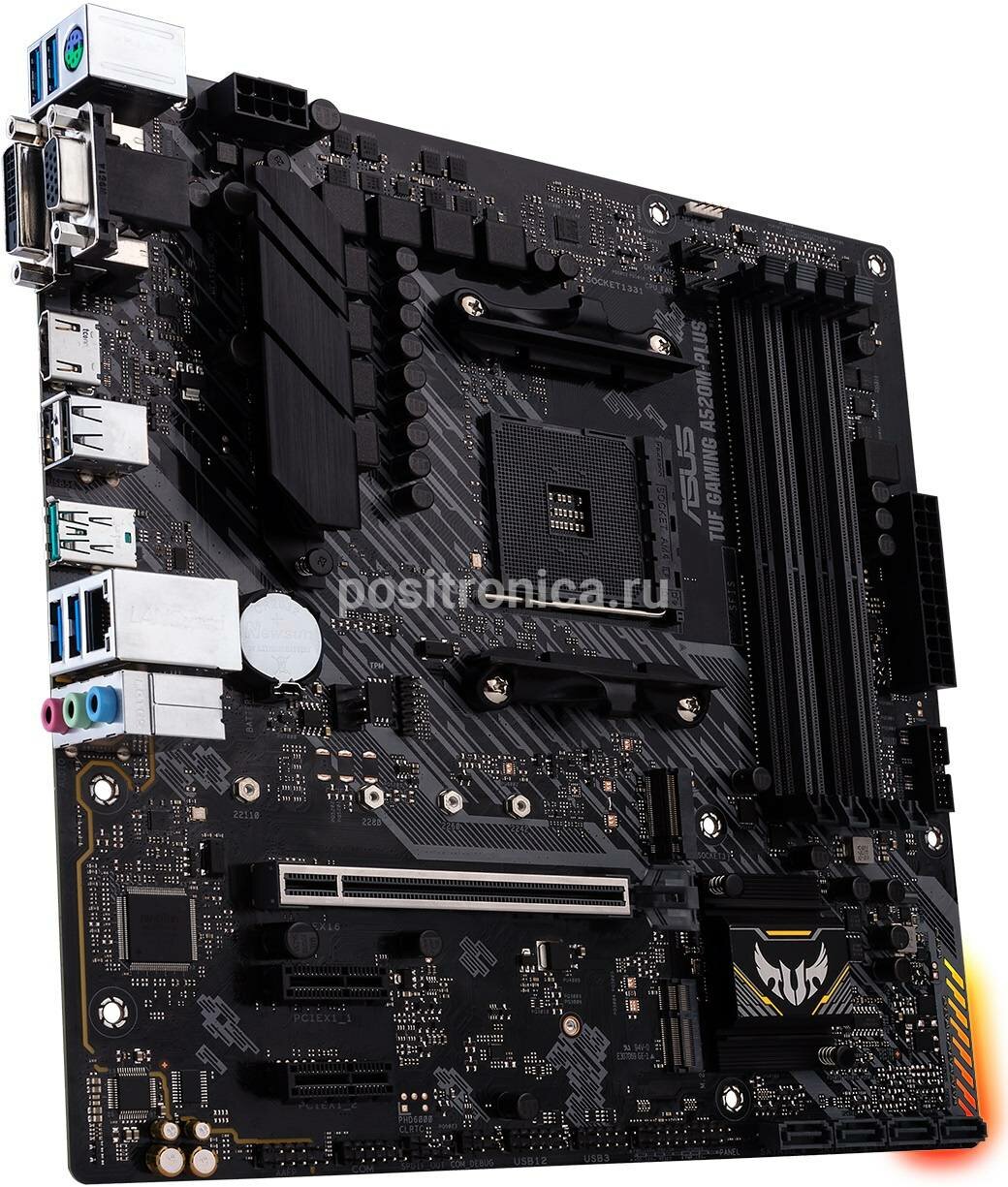 Материнская плата Asus TUF GAMING A520M-PLUS, Soc-AM4, mATX