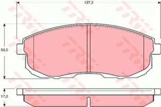 Колодки тормозные дисковые передние Nissan 200sx 88>93 TRW GDB3390