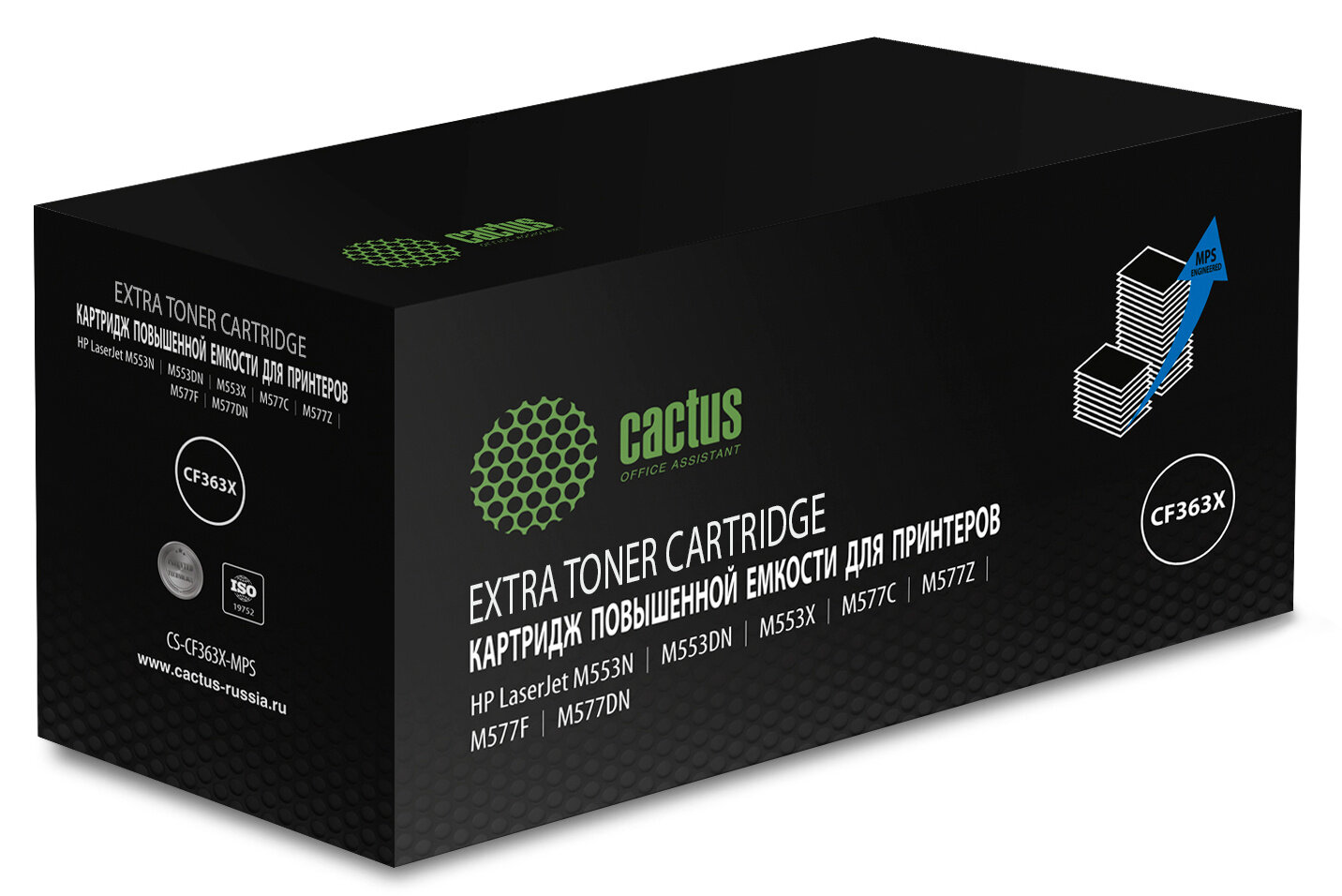 Картридж лазерный Cactus CS-CF363X-MPS пурпурный 18000стр. для HP CLJ M552dnM553dnM553NM553x