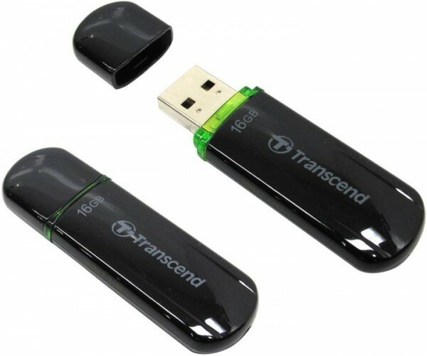 Флешка Transcend 16Gb Jetflash 600 TS16GJF600 USB2.0 черный TS16GJF600