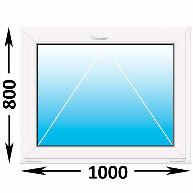 Пластиковое окно Melke фрамуга 1000x800 (ширина Х высота) (1000Х800)