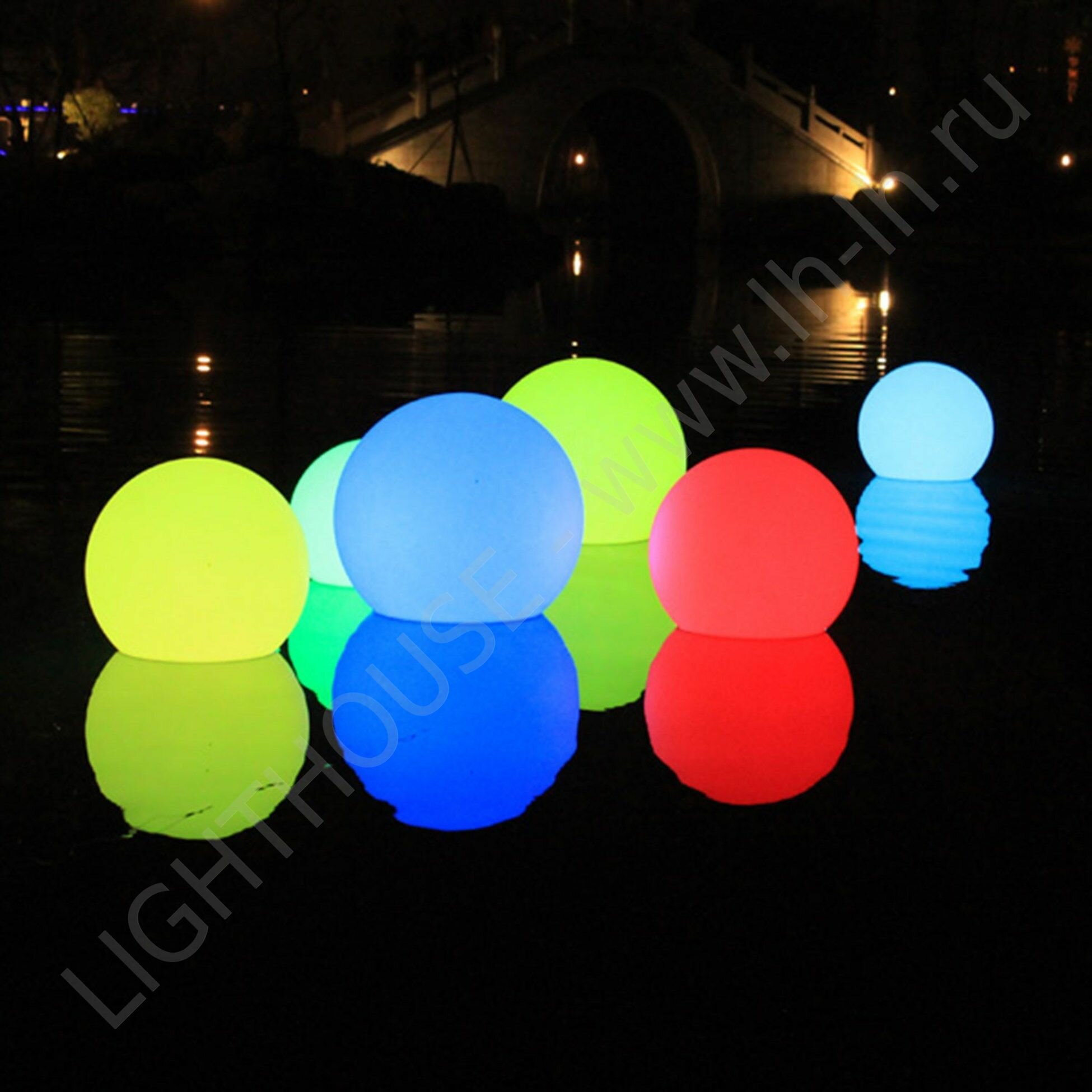 Плавающий светильник шар Moonlight 40 см RGB Accum_YM