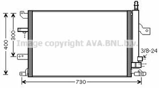 Радиатор кондиционера Volvo S60 I/S80 I/V70 II 99>10 AVA COOLING SYSTEMS VO5138D