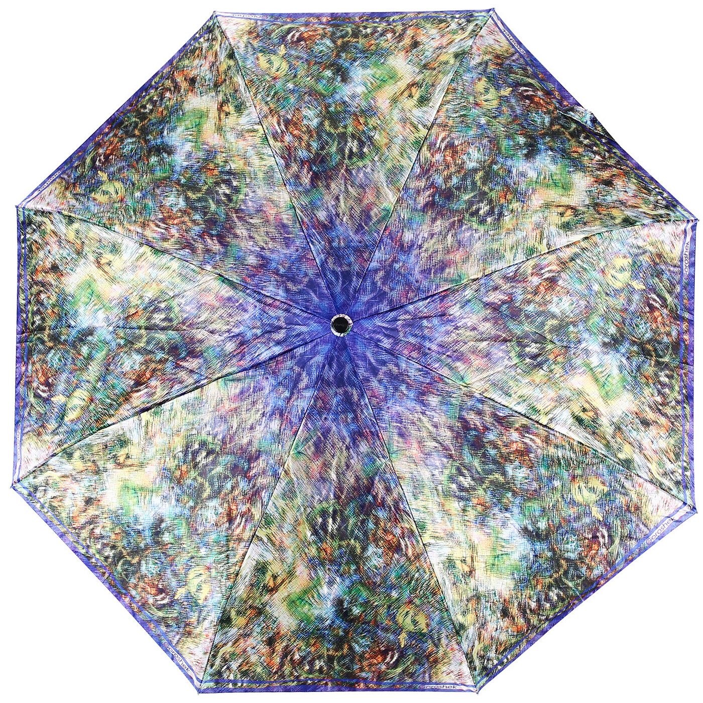 Женский складной зонт Goroshek 637294-12 Синяя абстракция
