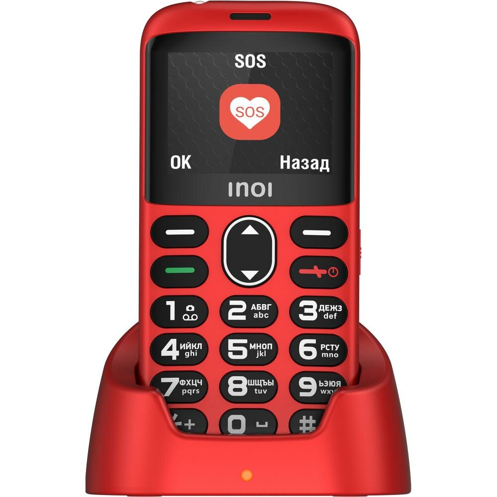 Мобильный телефон INOI 118B Red - фото №1