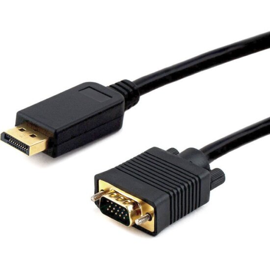 Кабель Cablexpert DisplayPort->VGA CCP-DPM-VGAM-6, 1,8м, 20M/15M, черный