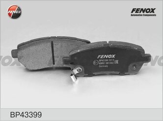 Колодки тормозные передние Ford Fiesta VI/Fiesta VI Van/Fiesta VII 08>12 Suzuki Baleno/Swift III/Swift IV 06> Mazda 2 07>15 Daihatsu Materia/Sirion 05>13 FENOX BP43399