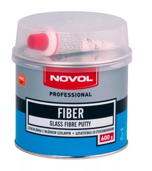 Шпатлевка со стекловолокном Novol Fiber 0,6кг 1222