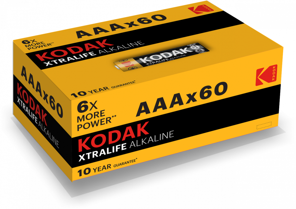Kodak Батарейка Kodak LR03-60 (4S) colour box XTRALIFE [K3A-60], 60шт (30414938-RU1)