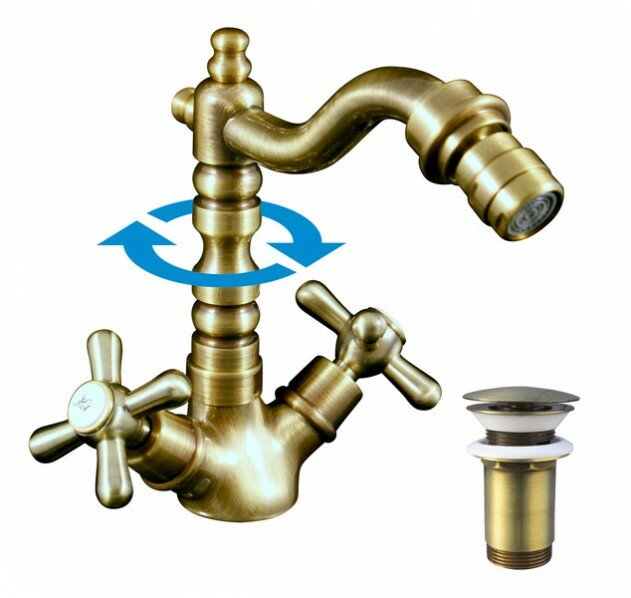 Смеситель для биде Rav Slezak Morava Retro bronze MK121.5/9SM