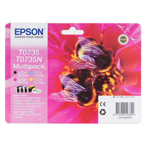 Картридж Epson T0735, 4 цвета / C13T10554A10