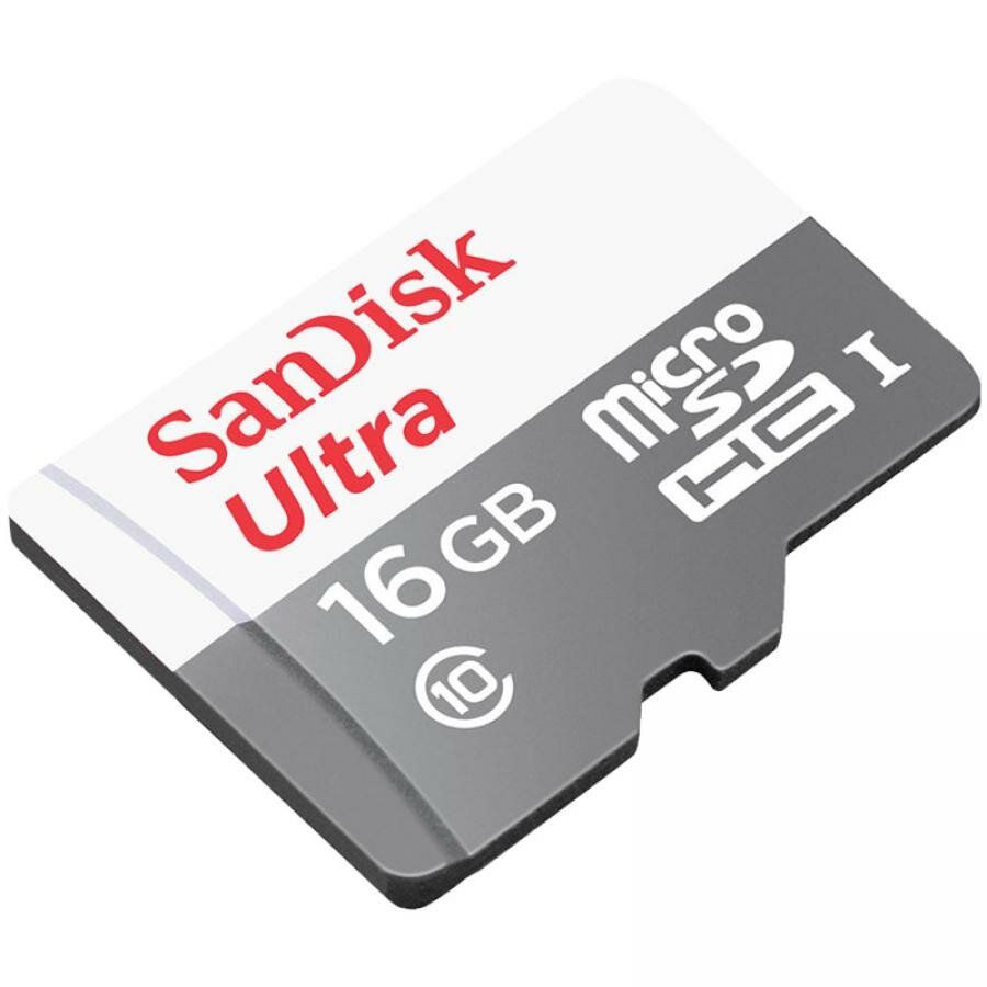 Карта памяти Sandisk microSDHC 16Gb Class10 (SDSQUNS-016G-GN3MN) Ultra 80