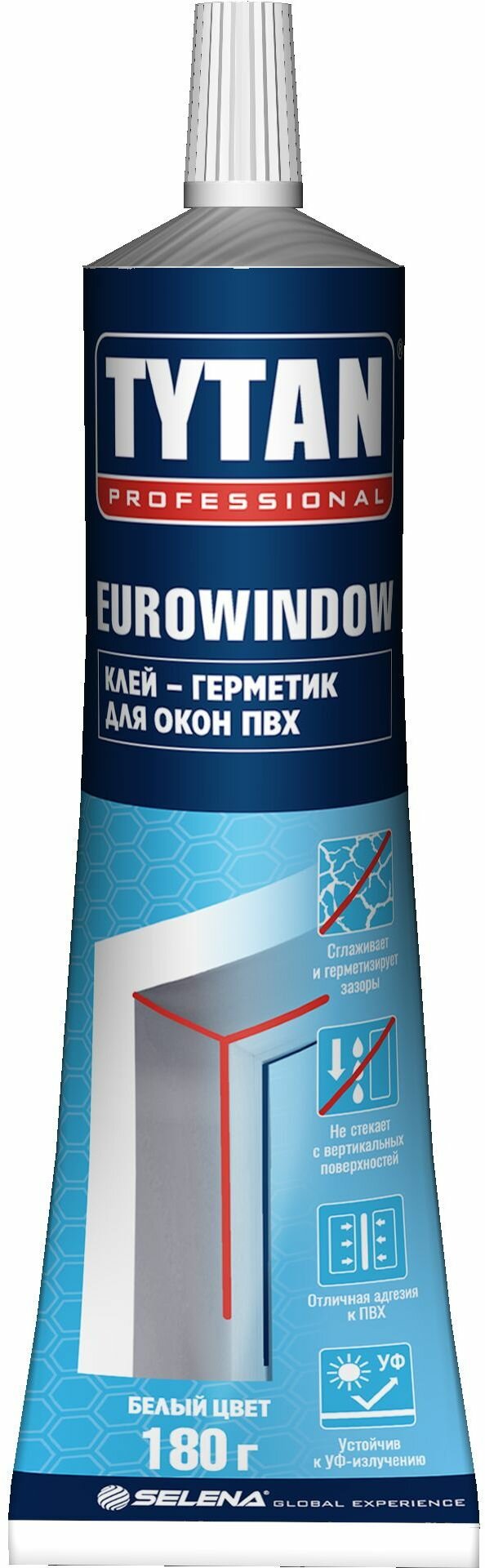 Клей-герметик Tytan Eurowindow для окон ПВХ 180 г