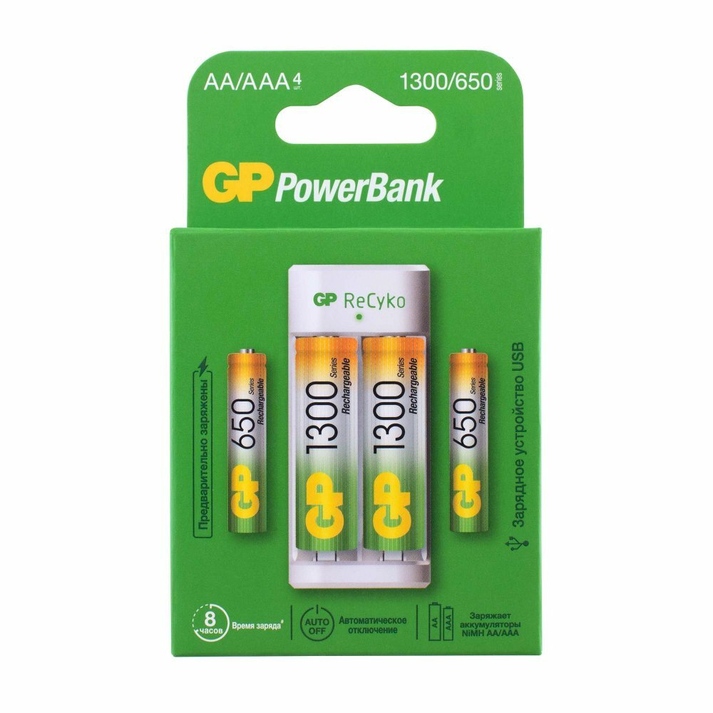 Акссесуары для электроники GP Зарядное устройство для аккумуляторов GP E21113065-2CRB4(GP E211130/65-2CRB4)