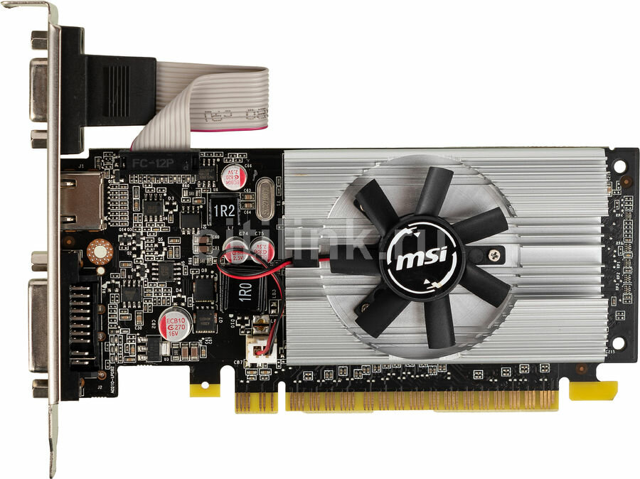 MSI Видеокарта MSI GeForce GT 210 N210-1GD3/LP (GeForce GT 210, 1ГБ GDDR3, D-Sub, DVI, HDMI) (PCI-E) (ret)