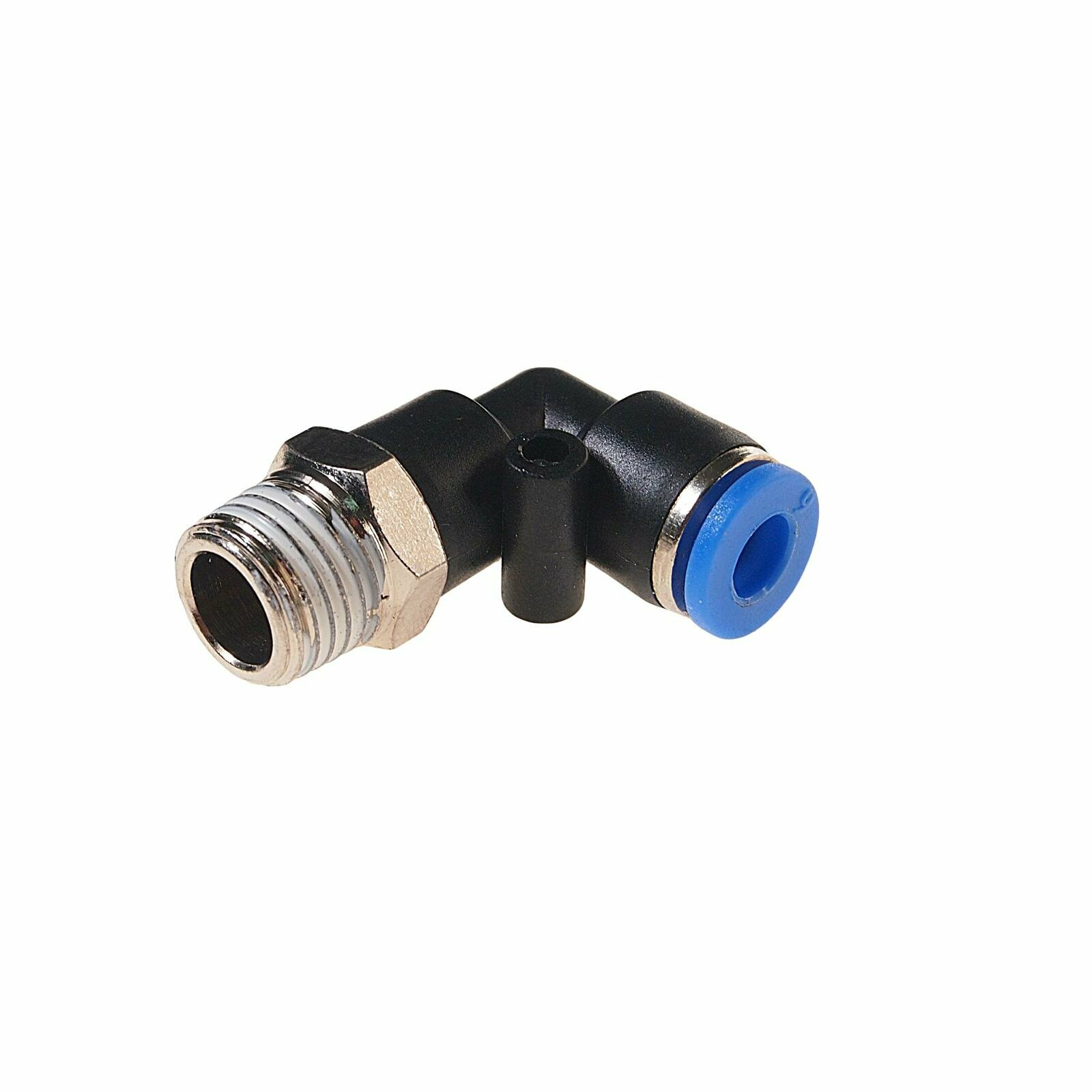 фото Фитинг угловой для пластиковых трубок 6мм с наружной резьбой 1/4дюйм. ROCK FORCE