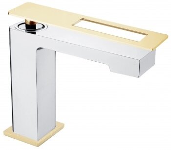 Смеситель для раковины Boheme Q 141-CRG хром/золото