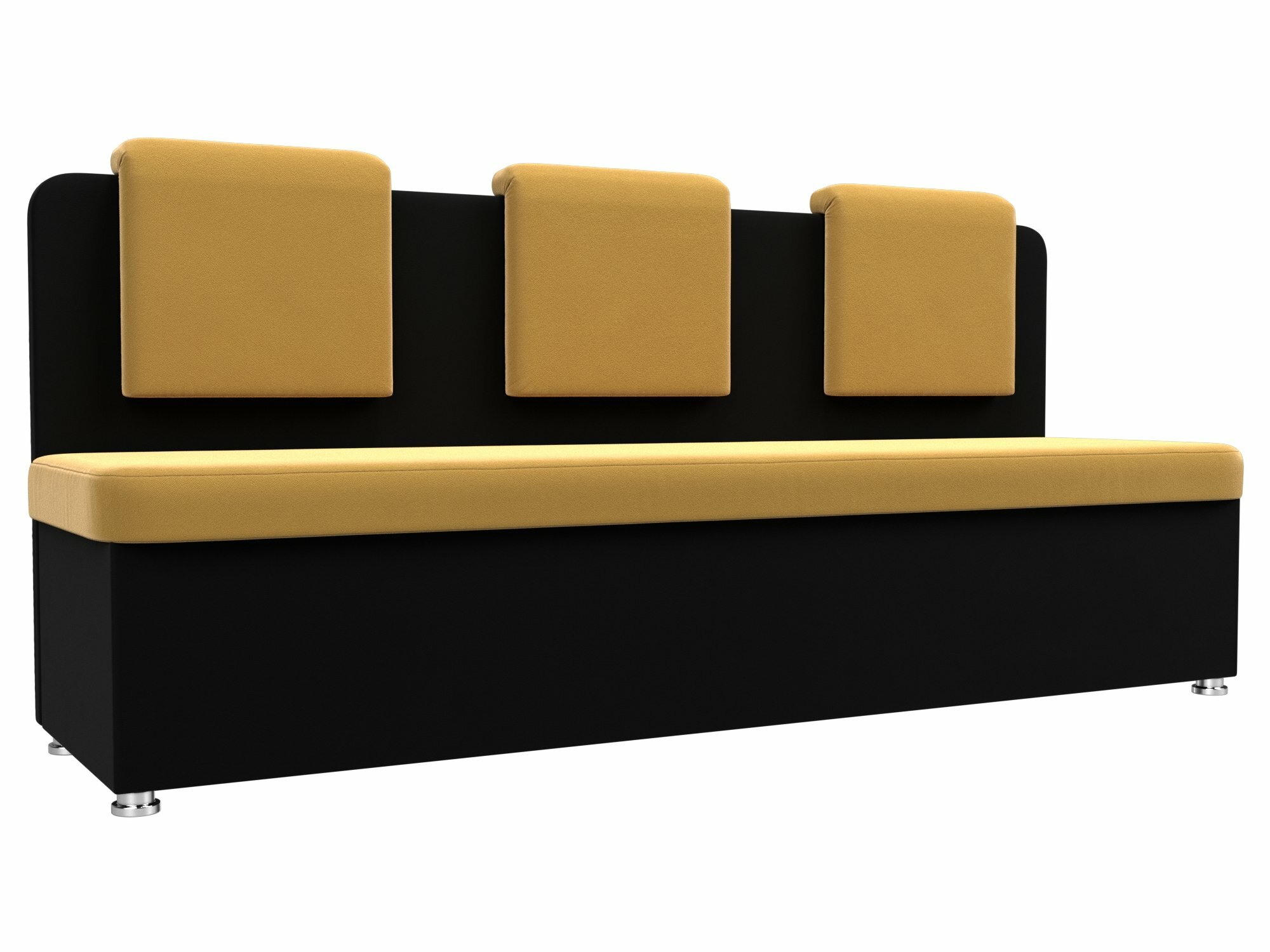 Кухонный прямой диван Маккон 3-х местный, Микровельвет, Модель 109211 - фотография № 1