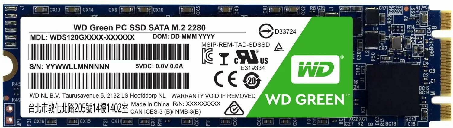 Внутренний накопитель SSD Western Digital WDS120G2G0B 120Gb