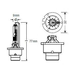 Лампа D2R 85V 35W P32d-3 XENARC ORIGINAL качество оригинальной з/ч (ОЕМ) 1 шт.