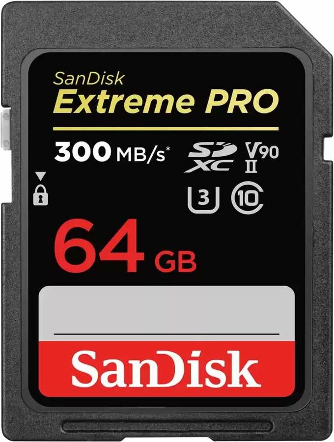 Карта памяти 64Gb SD SanDisk Extreme Pro (SDSDXDK-064G-GN4IN)