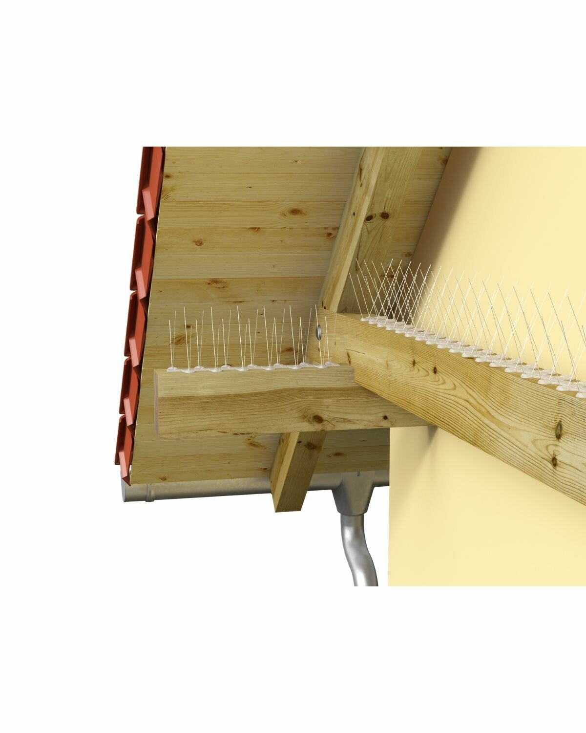 Защита от птиц Eurovent ANTIBIRD DUO 335*110*60мм, шипы металлические для безопасности крыш, окон, карнизов, подоконников, фасадов, шт. - фотография № 2