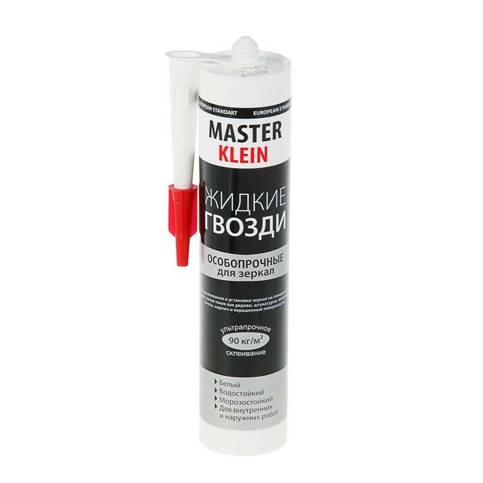 Жидкие гвозди Master Klein, особопрочные, для зеркал, белые, 310 мл/440 г./В упаковке шт: 1