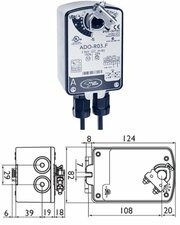 Электропривод Polar Bear ADO-R03. F с возвратной пружиной