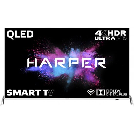 Телевизор HARPER 55Q850TS, 4K Ultra HD, серебристый