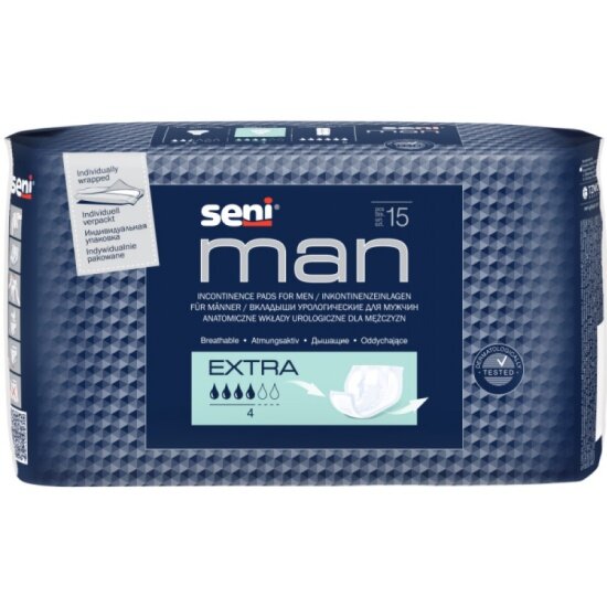Вкладыши урологические SENI Man Extra, 15 шт. (для мужчин)