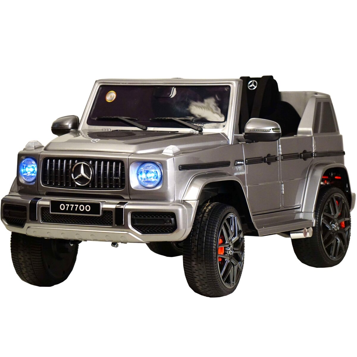 RIVERTOYS электромобиль Mercedes-Benz G63 O777OO с дистанционным управлением - серебристый глянец