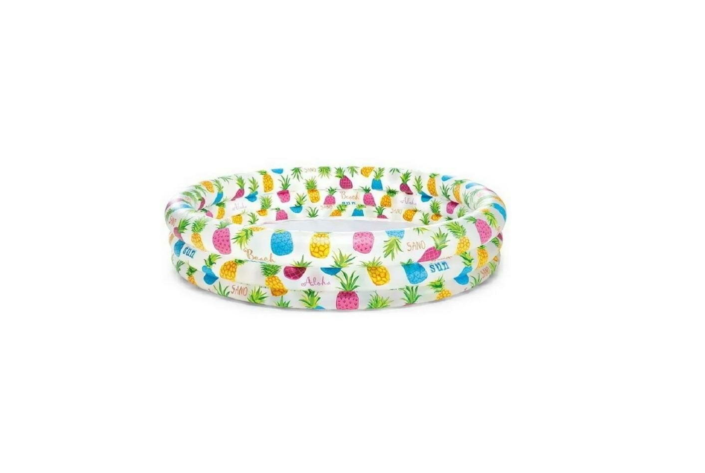 Бассейн надувной детский INTEX "Pineapple Splash Pool" (Ананасики), 32 8 см, от 2х лет
