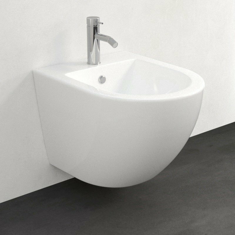 Биде подвесное CeramaLux 2197-1 белое глянцевое