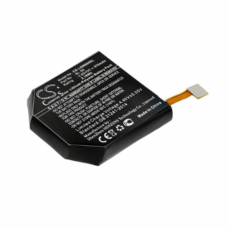 Аккумуляторная батарея CameronSino CS-LGW600SL для часов LG Watch Urbane 2nd (W200) (BL-S6) 570mah