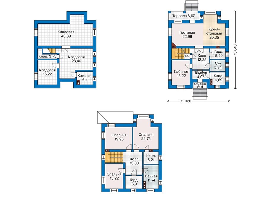 Проект дома Plans-63-78 (287 кв.м, газобетон) - фотография № 3