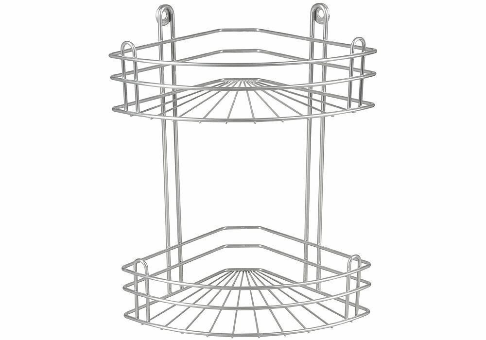RUS-385024-2 Zn Полка для ванной 2-ярусная угловая, Rosenberg - фотография № 2