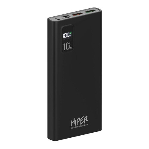 Внешний аккумулятор (Power Bank) HIPER Fast 10000, 10000мAч, черный [fast 10000 black]