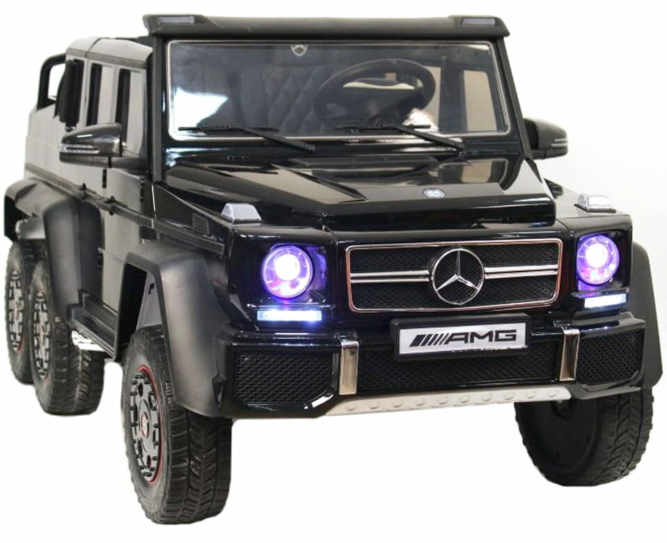 RIVERTOYS электромобиль Mercedes-Benz G63-AMG 4WD X555XX с дистанционным управлением (шестиколесный) - черный матовый