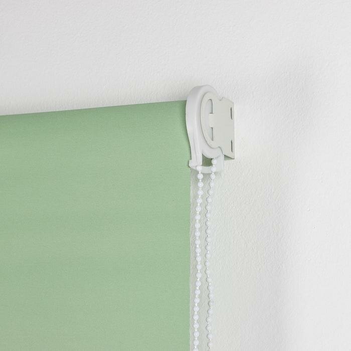 Штора рулонная «Нюд», блэкаут, 90×250 см, цвет зелёный - фотография № 4